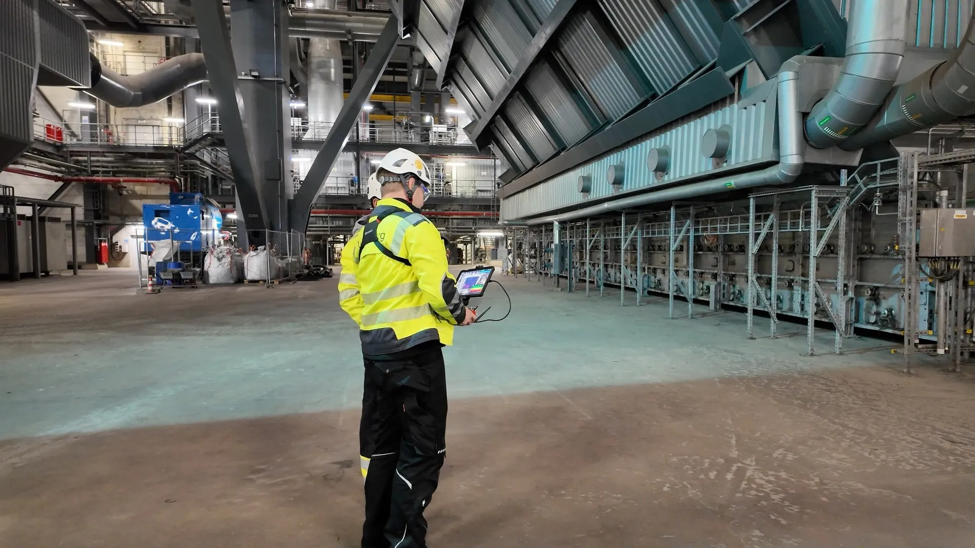 Kopterflug Inspektionsteam bei der Arbeit